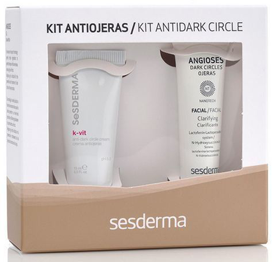 SESDERMA Набор от темных кругов вокруг глаз (гель для век 15 мл + гель-контур для глаз и губ 15 мл) ANGIOSES + GLICARE - фото №5