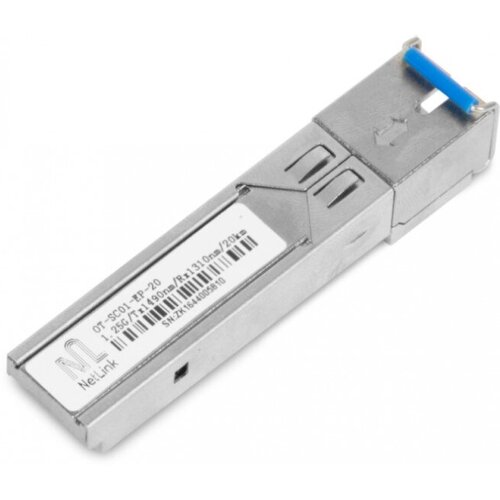 Модуль SFP OLT NetLink Модуль SFP OLT, NetLink OLT-SFP-PX-20++SC-1.25G/Tx1490nm/Rx1310/20km