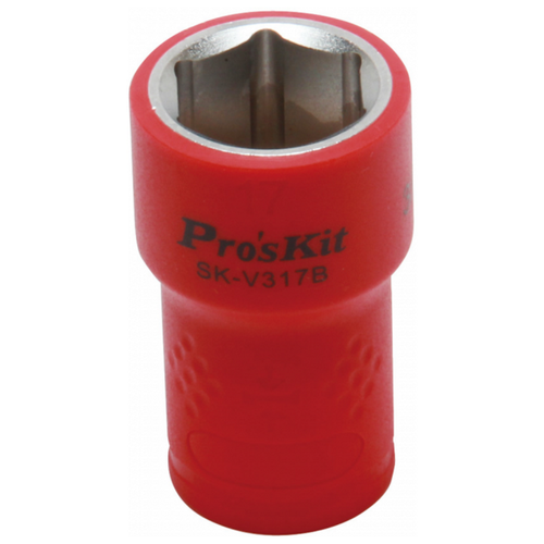 Изолированная 3/8 дюйма торцевая головка Proskit SK-V317B 17 мм (1000 В - VDE)