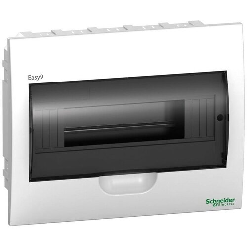 Щит распределительный на 12 модулей IP40 Schneider Electric EASY 9 бокс ЩРВ-П-12 модулей 1 ряд встраиваемый с прозр. дверцей 63А IP40 EZ9E112S2FRU