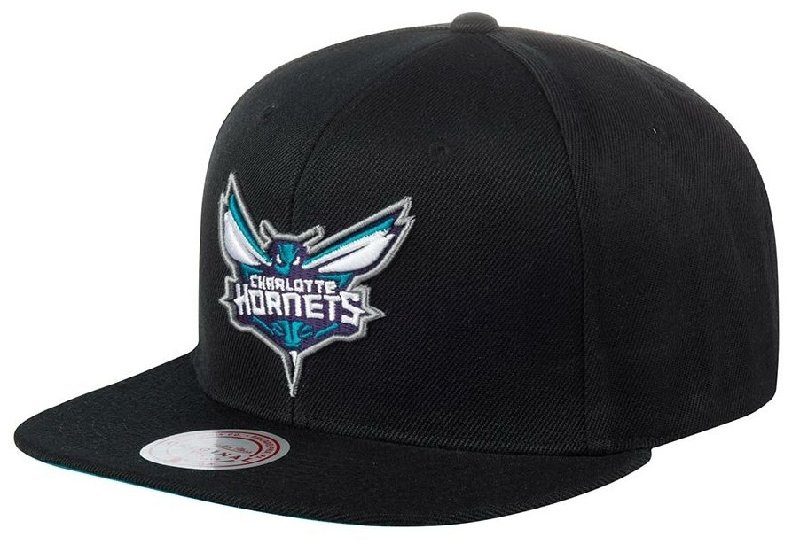 Бейсболка с прямым козырьком MITCHELL NESS 6HSSSH21270-CHOBLCK Charlotte Hornets NBA 