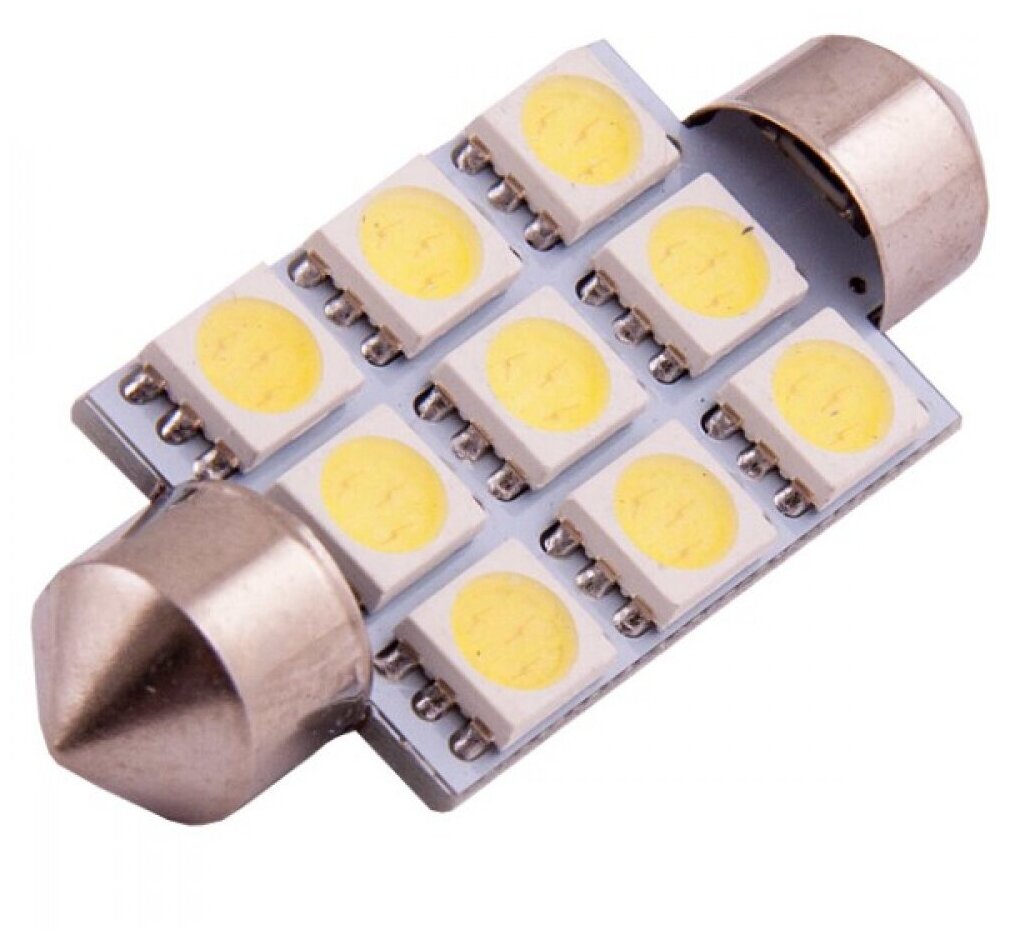 Лампа Подсветки Светодиодная C5w 12v "Skyway" (T11 9 Smd 1-Конт Белая) Skyway арт. S08201188