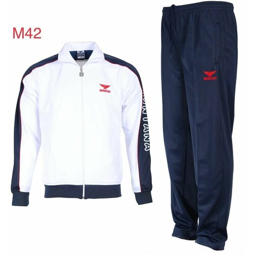 Костюм MONTANASPORT, олимпийка и брюки, карманы, размер 50/52, белый