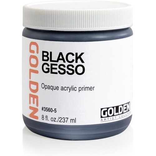 Грунт акриловый чёрный Golden Gesso 237 мл