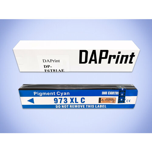 Картридж струйный DAPrint F6T81AE (973X) для принтера HP, голубой (Cyan)