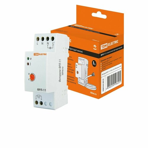 Фотореле ФРЛ-11 2-100Лк 20А DIN-рейка TDM 1270₽