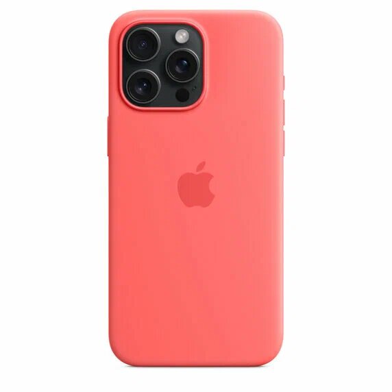 Apple iPhone 15 Pro Max Silicone Case with MagSafe - Guava (MT1V3)