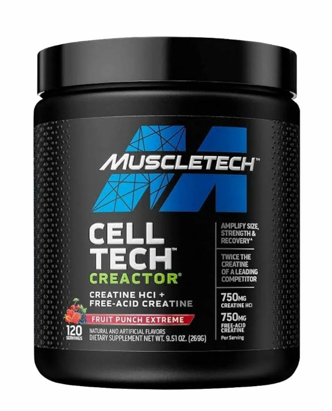 Muscletech Cell Tech Creactor 274г (фруктовый пунш) креатин гидрохлорид порошок