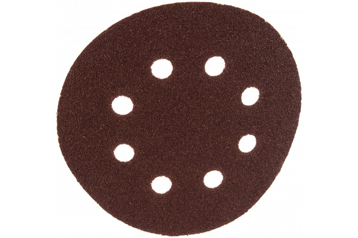 Круг абразивный 125мм - зерно 40 для липучки с отверстиями 5 штук 