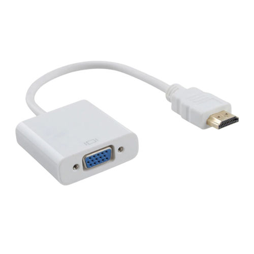 Переходник HDMI (M) на VGA (F) (20см) белый