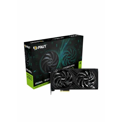 Видеокарта Palit GeForce RTX 4060 Dual (8 ГБ 128 бит) [NE64060019P1-1070D]