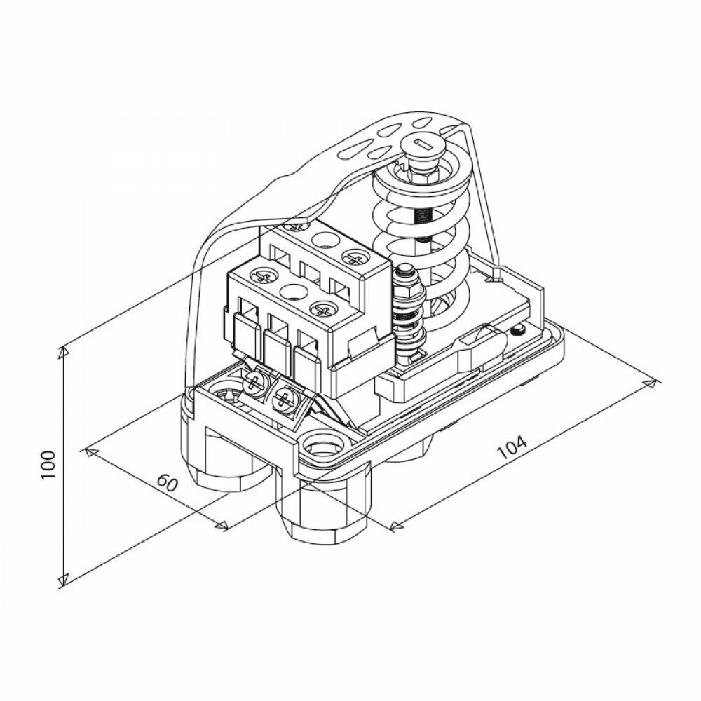 Реле сухого хода для насоса ITALTECNICA LP/3 Подключение 1/4" ВР (MADE IN ITALY)