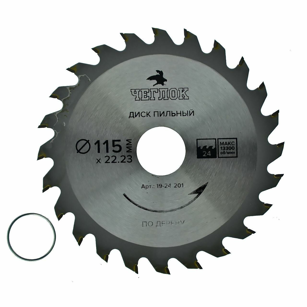 фото Диск пильный для ушм(болгарки) 115 х 22.2/20мм 24 зуба Чеглок