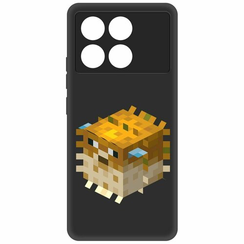 Чехол-накладка Krutoff Soft Case Minecraft-Иглобрюх для Xiaomi Poco X6 Pro черный чехол накладка krutoff soft case minecraft иглобрюх для xiaomi poco x3 черный