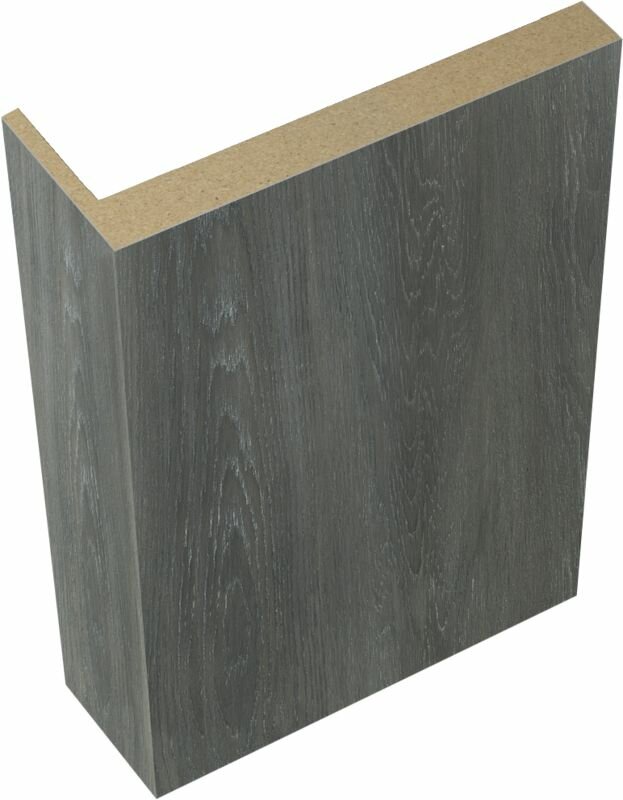 фото Наличник экошпон телескопический L (8мм) Дуб Шале графит, 100х25х2440