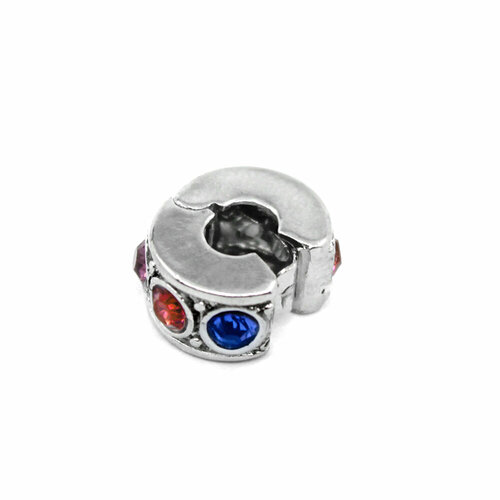 фото Шарм handinsilver ( посеребриручку ) стоппер-клипса со стразами (1шт), мультиколор
