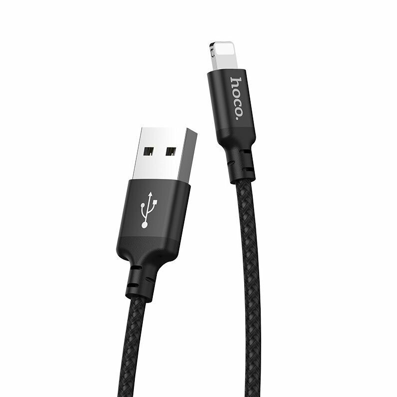 Кабель (HOCO (6957531062882) X14 USB (m) - 8 Pin (m) 2.0m - черный)