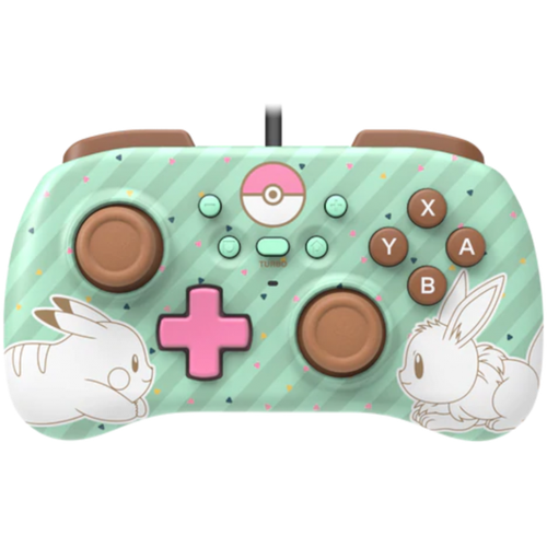 Проводной геймпад Horipad Mini Pikachu & Eevee (NSW-279A) зеленый
