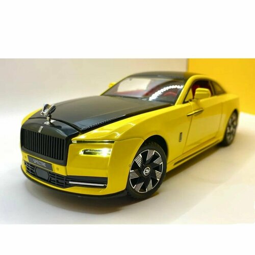 Детская игрушка металлическая Rolls-Royce Spectre (Ролс-Ройс Спектр) / Масштаб 1:24 инерционная, коллекционная, свет, звук