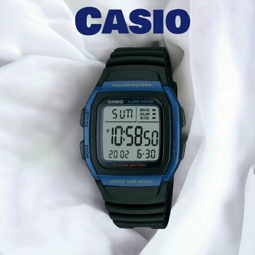 фото Наручные часы casio, синий, черный