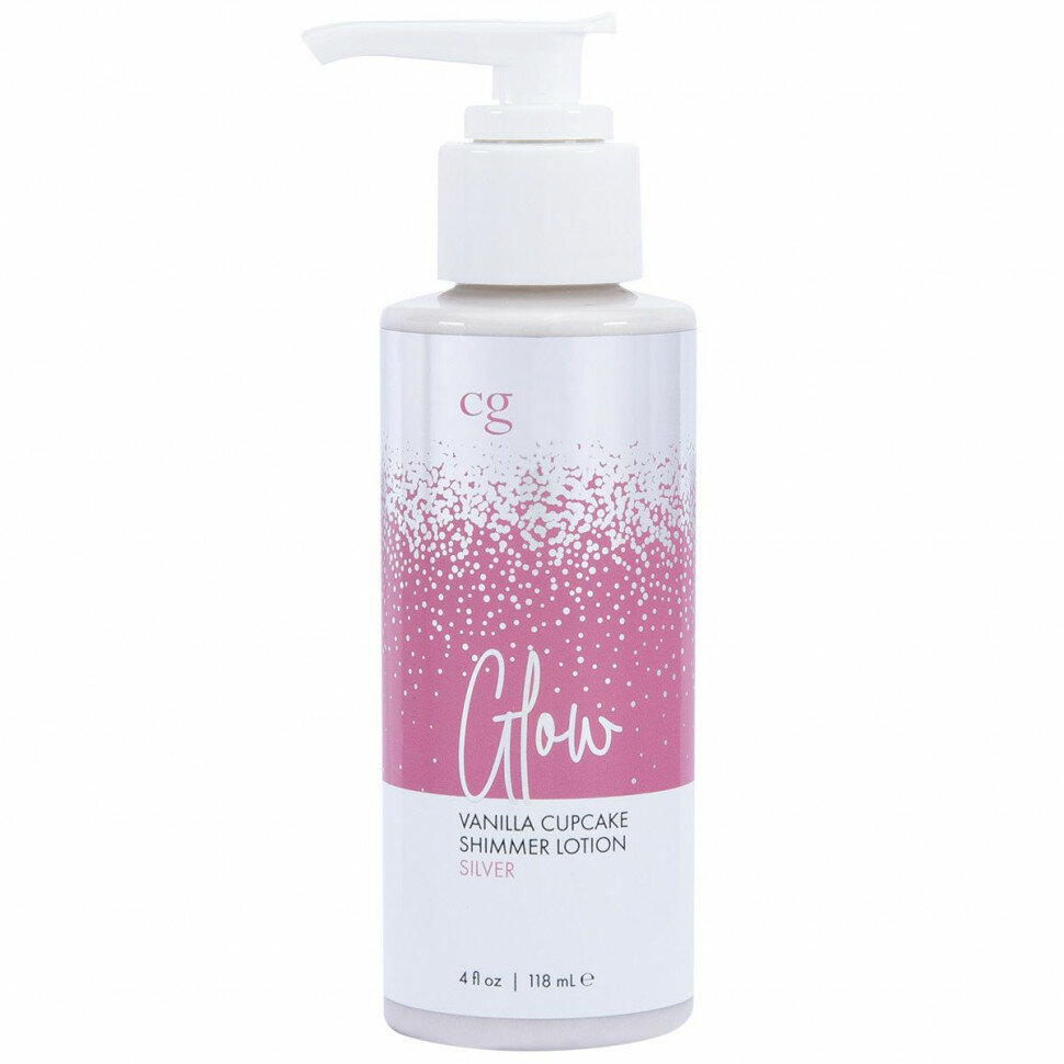 Мерцающий лосьон для тела CG GLOW Vanilla Cupcake Shimmer Lotion с серебристыми блестками - 118 мл. (цвет не указан)
