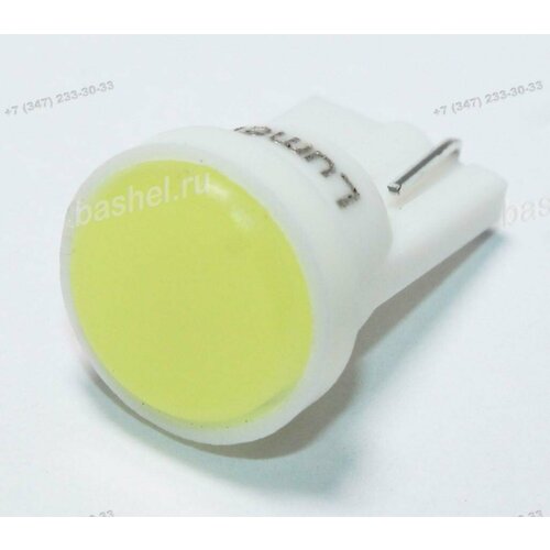 12V T10 бесцок 1 диод HP белая 60LM W5W Lumen Автолампа светодиодная электротовар 494₽