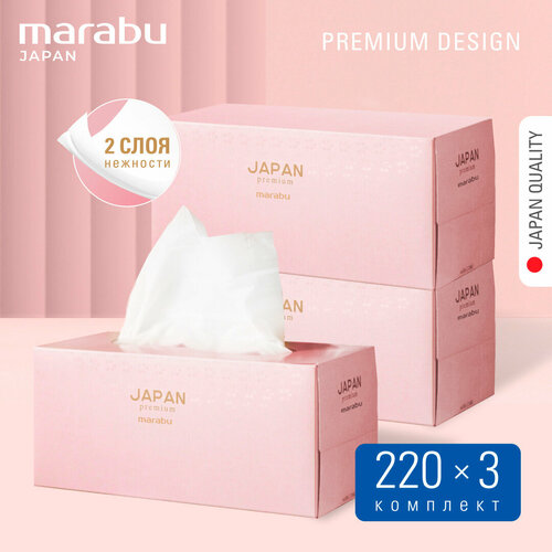 фото Бумажные салфетки marabu premium розовые цветы, набор из 3 упаковок по 220 шт