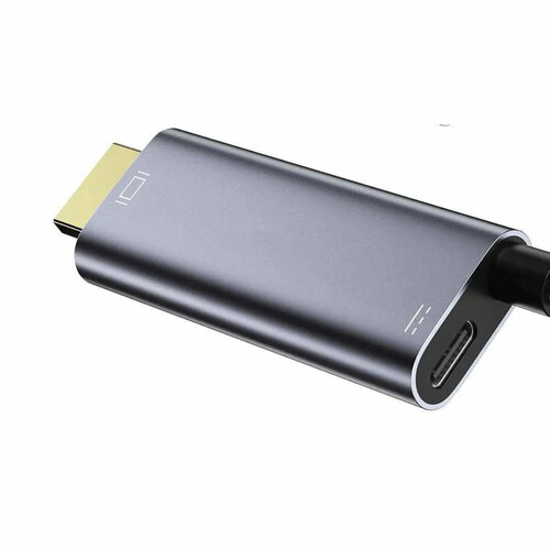 Кабель Sellerweb Type-C to HDMI, 4K/60 Гц, PD 100 Вт, 2 м, черный кабель адаптер переходник type c hdmi 4k 3840х2160 30hz 2 метра