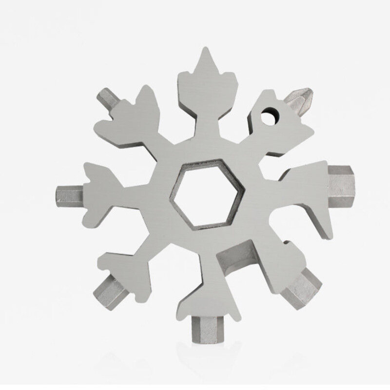 Многофункциональный гаечный / шестигранный ключ - Снежинка 18 в 1 Цвет Серый
