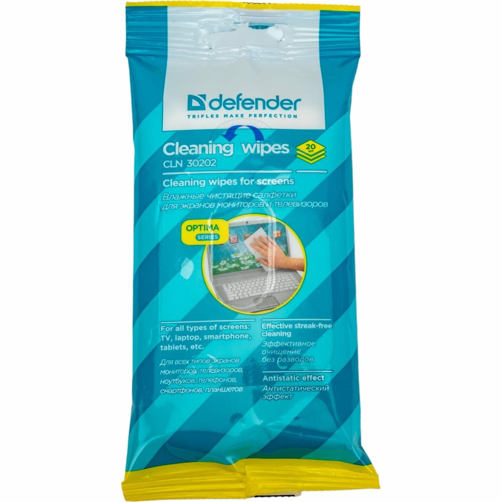 Салфетки для экранов Defender CLN 30202 Optima