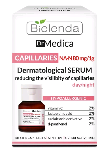 Сыворотка уменьшающая видимость капилляров гипоаллергенная dr medica capillary skin bielenda 30 мл - фото №8