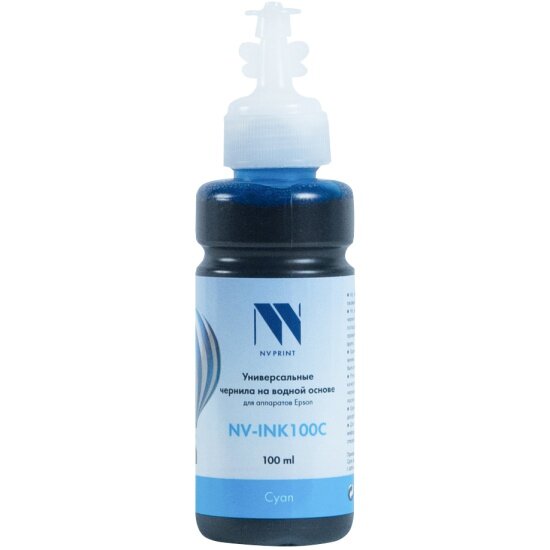 Чернила NV Print универсальные на водной основе NV-INK100C для аппаратов Epson (100 ml) Cyan