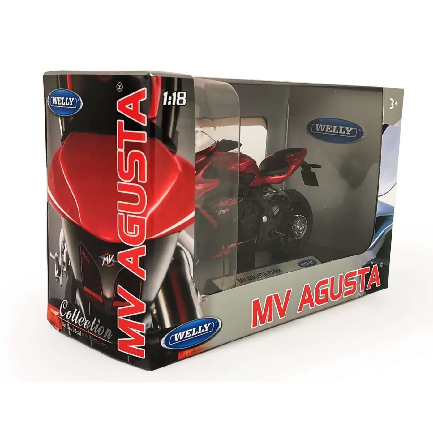 Мотоцикл Welly 1:18 MV Agusta F3RR красный - фото №13