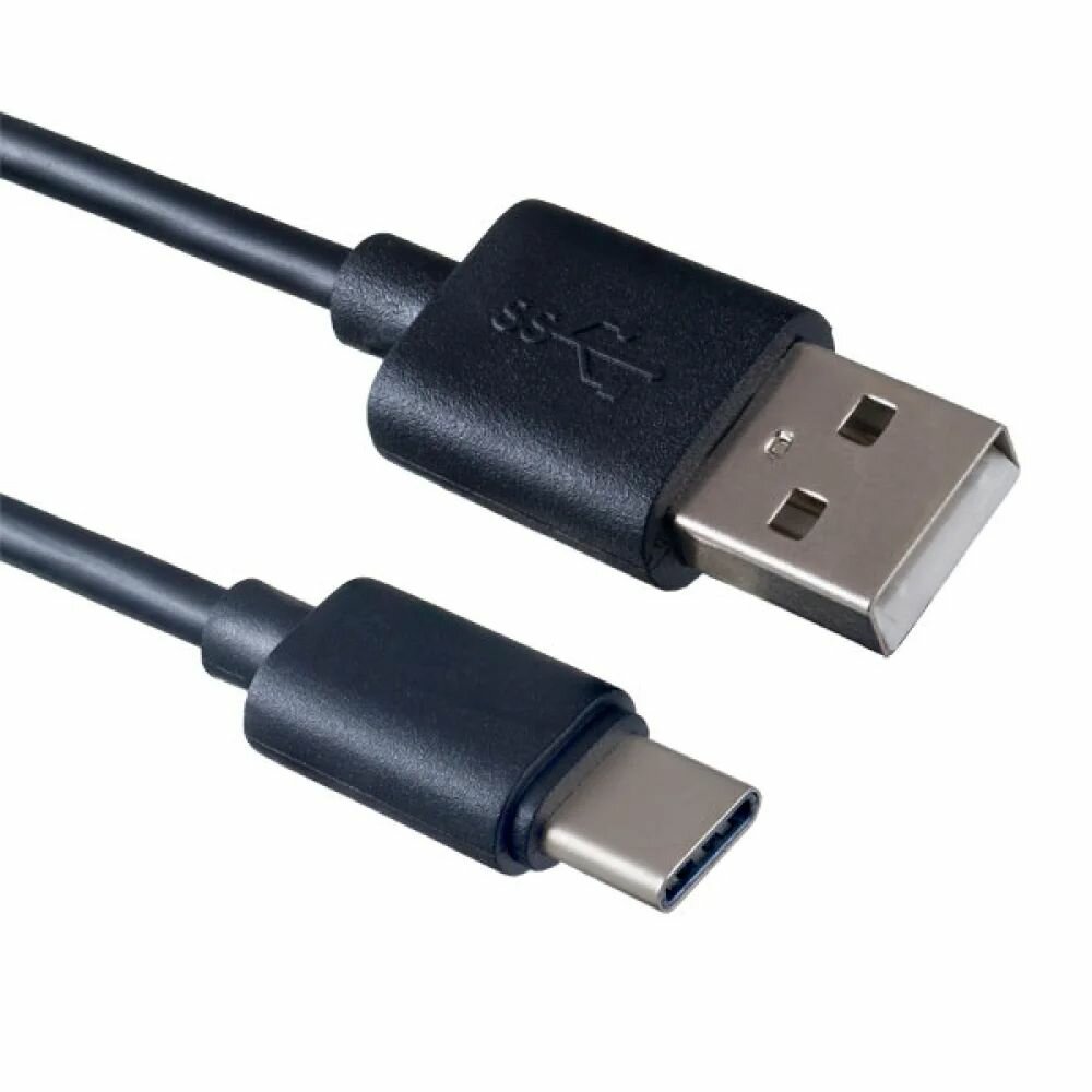 Кабель для зарядки телефона смартфона USB Type-C, 2 метра, Perfeo (U4707) черный