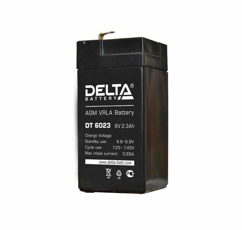 Аккумулятор ОПС 6В 2.3А. ч Delta DT 6023