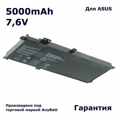 Аккумулятор AnyBatt 5000mAh, для C21N1508 аккумулятор c21n1508 для asus x456 x456ua x456ub x456uf x456uj x456uq x456ur x456uv