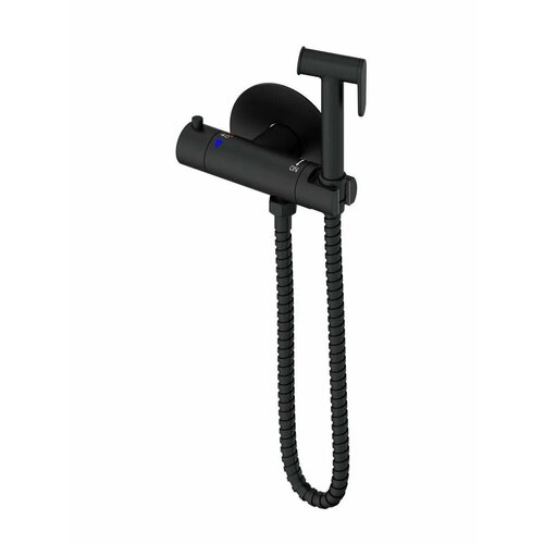 Встраиваемый гигиенический душ с термостатом Brunnenberg, матовый черный