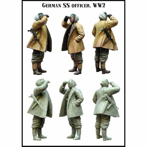 EM-35103 German SS officer. WW2 фигура для моделирования Evolution miniatures масштаб 1/35 guda b008 off ww2 wwii german heer m28 officer gabardine dress tunic jacket ii