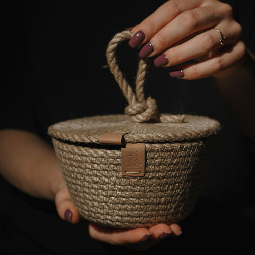 Корзинка с крышкой 13х7 см