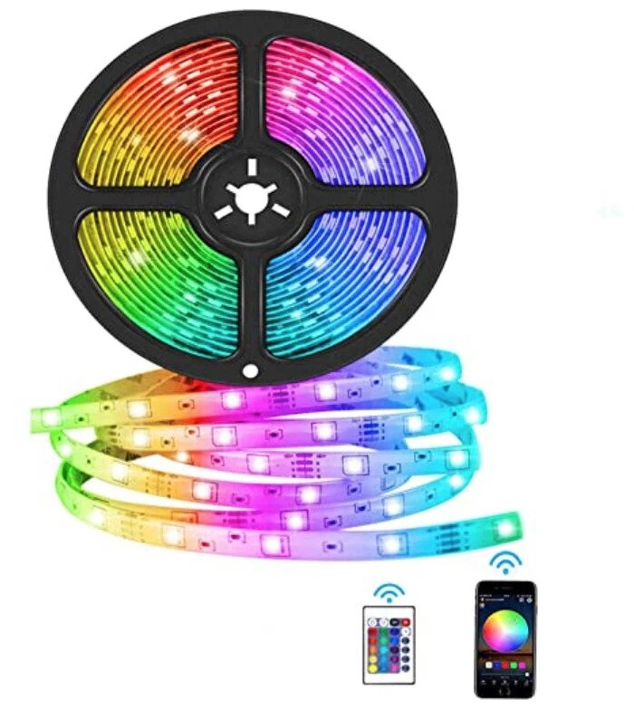 фото Умная светодиодная RGB подсветка с пультом управления Smart LED Strip 5050 RGB