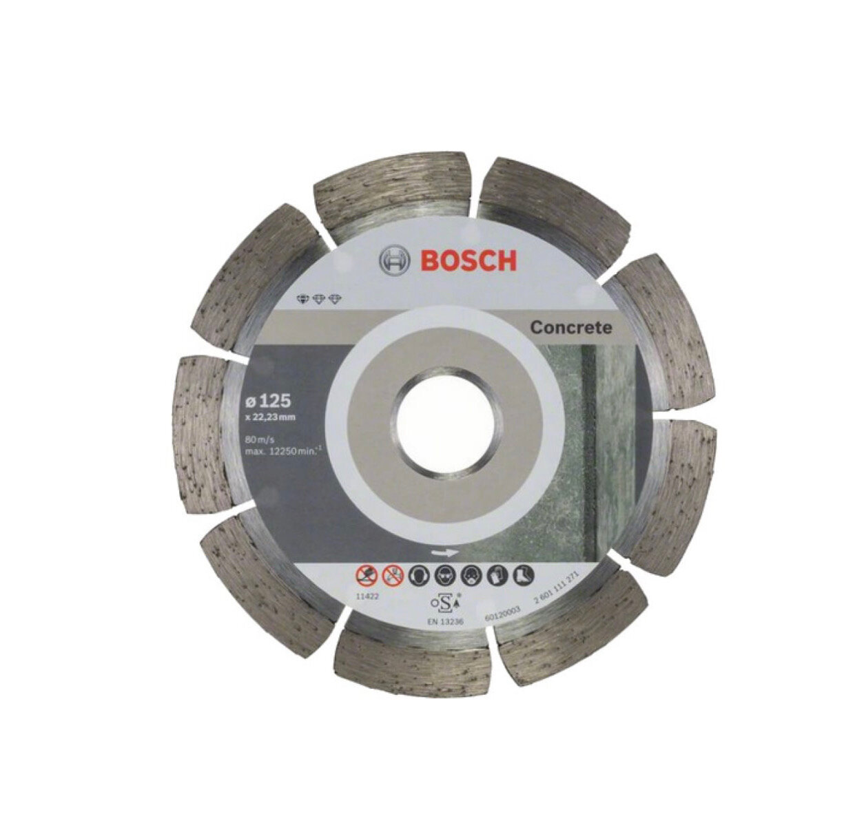 Диск алмазный по бетону (125х1.6х22.2 мм) Bosch 2.608.603.240 (1 шт)