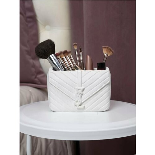 Ваза-органайзер BI BRIGHT IDEA, гипс, белая, настольная, для дома, цвет белый