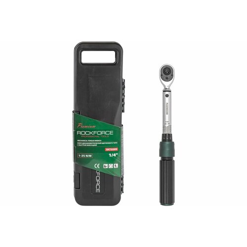 Ключ динамометрический 1/4' 1-25Нм щелчкового типа ROCKFORCE Premium RF-6472285