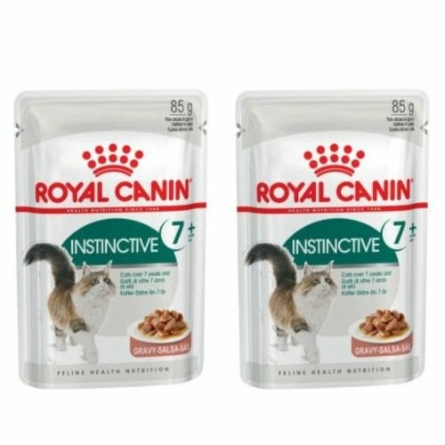 Royal Canin Корм влажный для кошек старше 7 лет Instinctive 7+, мелкие кусочки в соусе, 85 г, 2шт