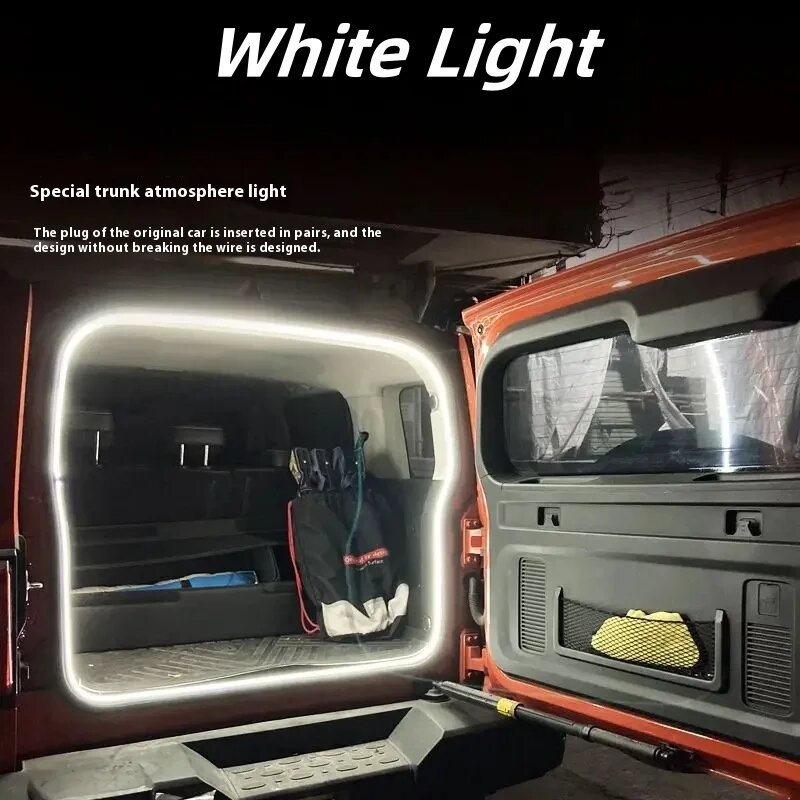 Для Haval H9 2024, светильник для багажника автомобиля, декоративная атмосферная лампа, светодиодная гибкая полоса, универсальный ультра-яркий интерьер, White light