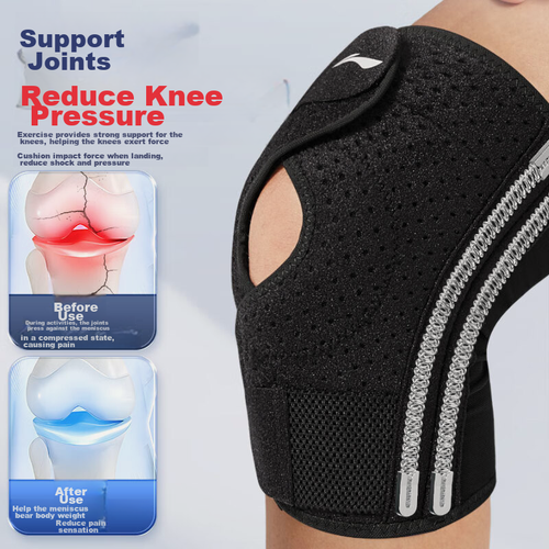 Изображение товара Наколенники Li-Ning Knee Brace for Sports, при травме мениска, размер M, black, 1 шт