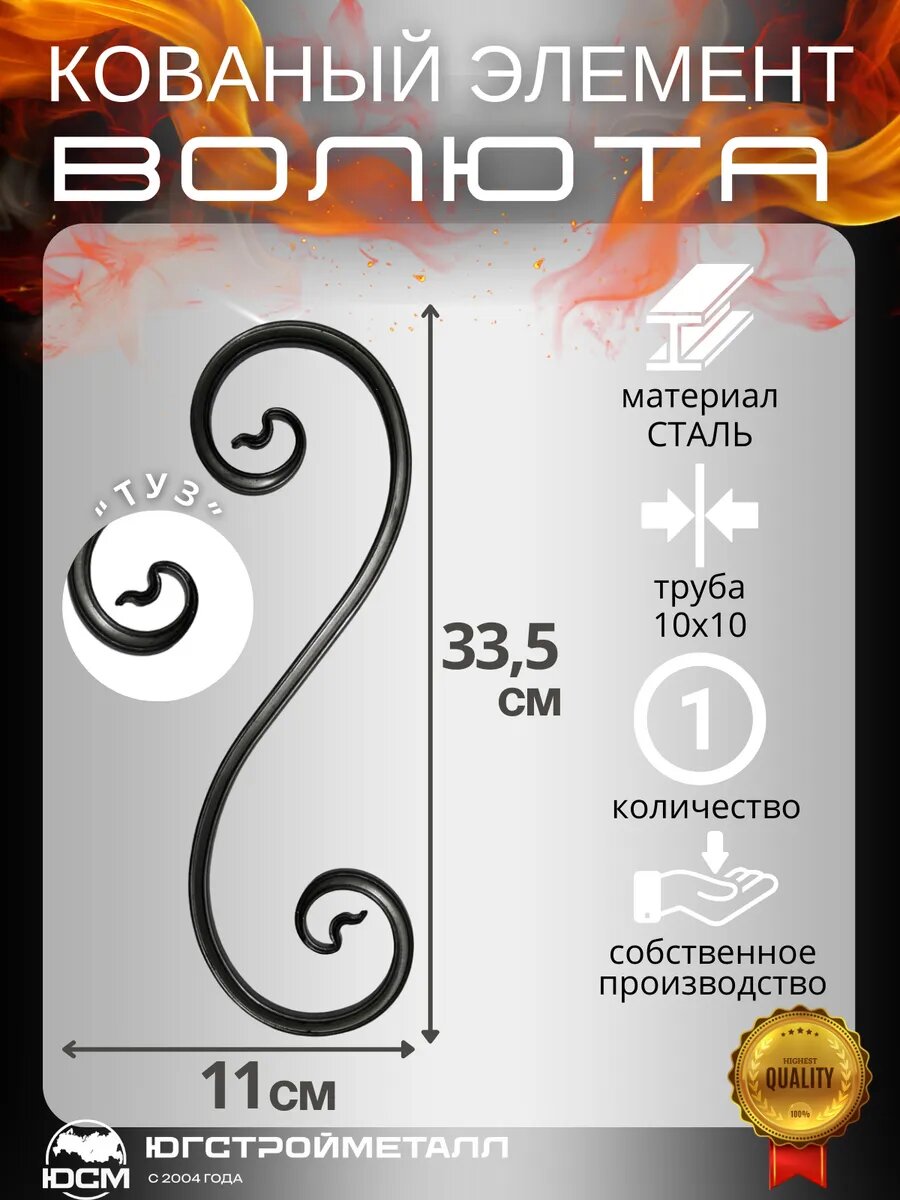 Кованый элемент вензель 