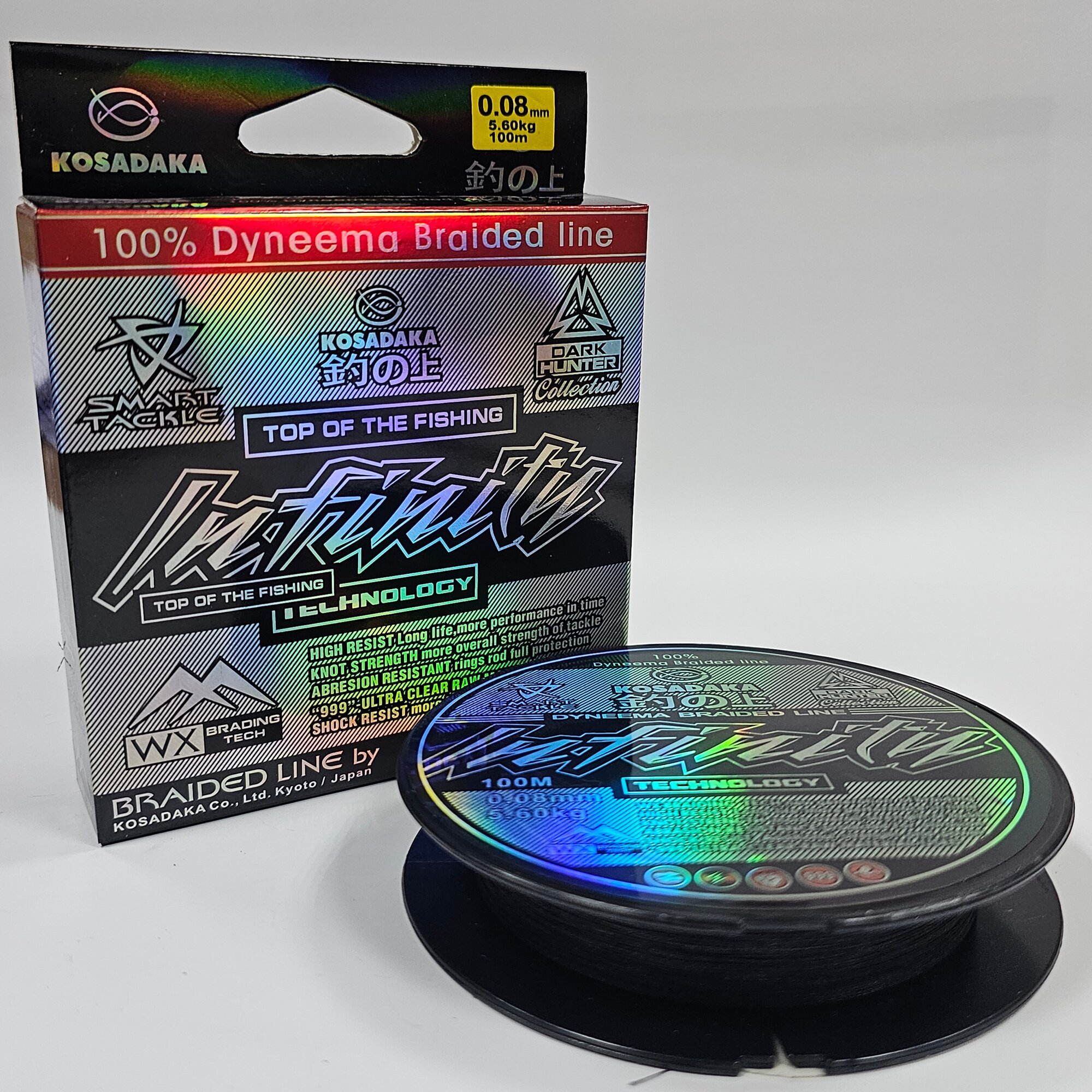 Шнур плетеный Kosadaka INFINITY 100м 020 мм. Плетный шнур для рыбалки. На спиннинг на фидер ультралайт джиг.