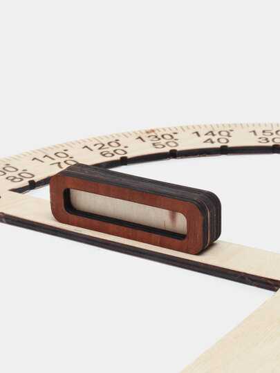 Набор линеек, для преподавателя . Транспортир от 0 до 180 градусов диаметр 510 мм. — фото 1