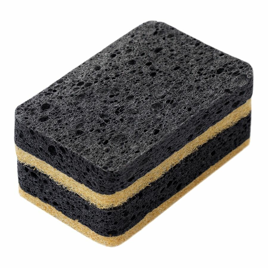 Набор губок для посуды из целлюлозы и кокосового волокна Eco Sponge черные 6 шт.